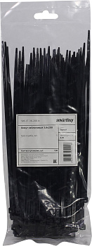 Хомуты (стяжки) нейлоновые, 3,6*200мм черные, 100шт SMARTBUY