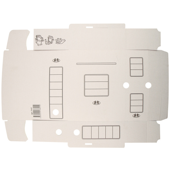 2_Короб архивный А4 100мм, клапан, микрогофрокартон ASR 7117, белый