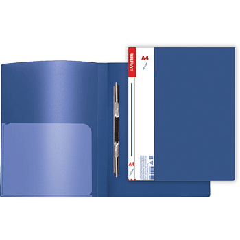 Папка с пружинным скоросшивателем deVENTE Daily пластик 0,6мм, внутренний карман, синяя