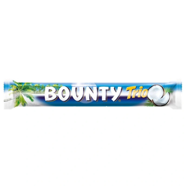 Шоколадный батончик BOUNTY Trio, молочный с кокосовой начинкой