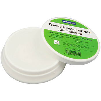 Подушка для смачивания пальцев гелевая 20г OfficeSpace