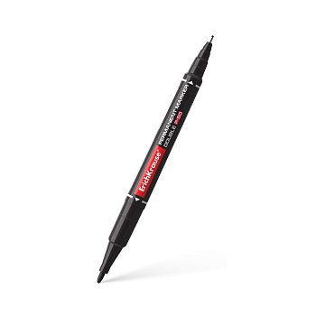 Маркер для CD,DVD,стекла двухсторонний ErichKrause Double P-80 0,45-1,65мм черный