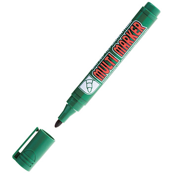 Маркер перманентный CROWN Multi Marker CPM-800, 3мм, зеленый