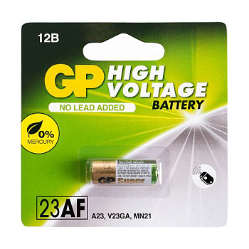 Батарейка A23 (мини мизинчиковые) MN21-алкалиновая GP High Voltage, 1шт на блистере