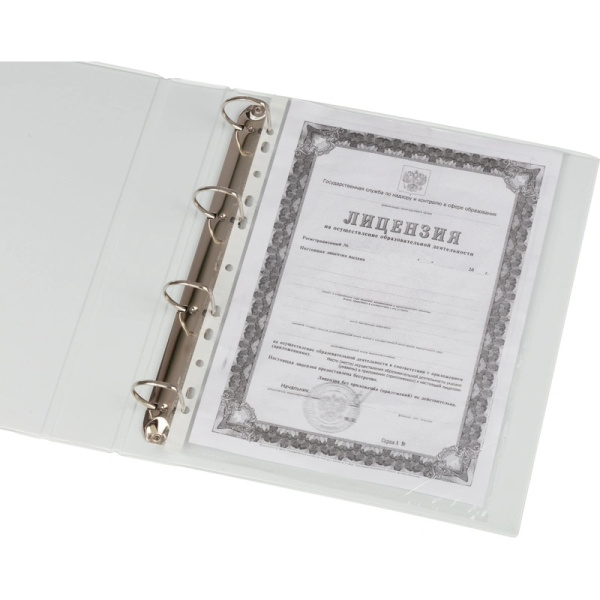 5_Папка Панорама на 4 кольцах, корешок 50мм, картон_ПВХ 1,9мм, BANTEX, белая