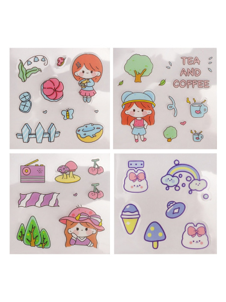 4_Подставка-органайзер без наполнения, 5 отделений PROF-PRESS, с наклейками, белая