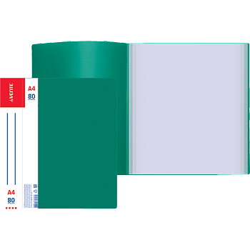 Папка 80 вкладышей deVENTE Daily, пластик 0,8мм, зеленая