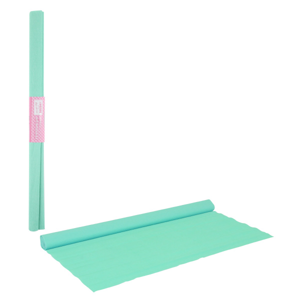 Бумага гофрированная (креповая) ПЛОТНАЯ, 32 г_м2, 50_250см, в рулоне deVENTE, зеленая