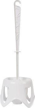 Ершик для унитаза Spin&Clean Disco, с подставкой, белый