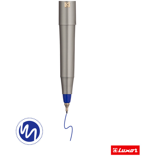 3_Ручка капиллярная 0,5мм СИНЯЯ Luxor Micropoint