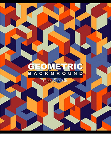 3_Тетрадь А5 96л клетка, скоба LEGEND Геометрические лабиринты, ассорти