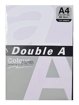 Бумага цветная А4 80г/м2, сиреневая пастель (Light Lavender №185), 100л DOUBLE A