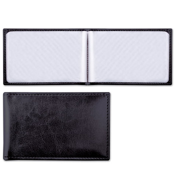 Визитница 20 карт 1 ряд, под гладкую кожу, черная BRAUBERG Imperial