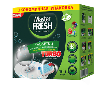 Таблетки для посудомоечных машин MASTER FRESH 100шт