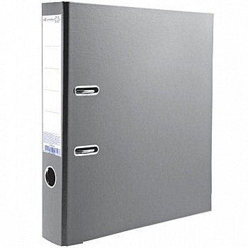 Папка-регистратор ATTOMEX корешок 50мм, ламинированная, с металлическим кантом, разборная, серая