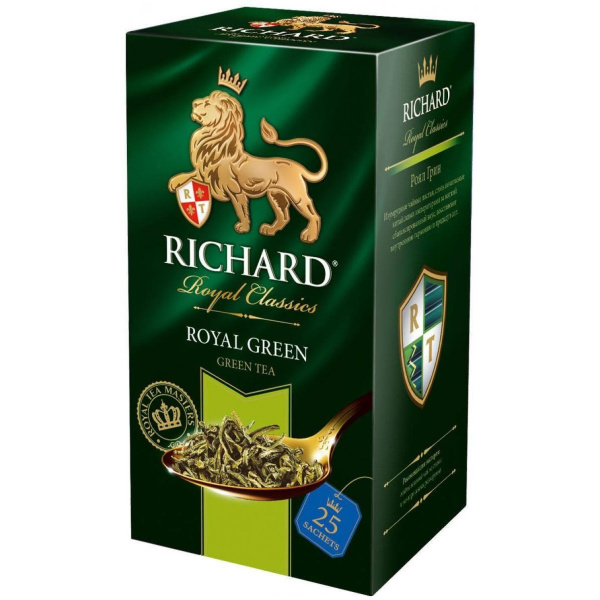 Чай пакетированный RICHARD Royal Green, зеленый, 25п_2г