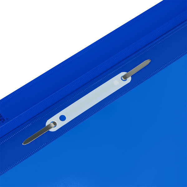 3_Папка-скоросшиватель СТАММ А4 пластик, прозрачный верхний лист, синяя