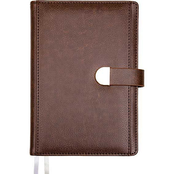 Ежедневник недатированный А5 deVENTE Denver, под кожу, карман для визиток и телефона, в подарочной коробке, коричневый, 136л