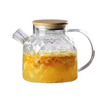 Чайник заварочный с бамбуковой крышкой, 1000мл