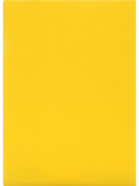 2_Папка-уголок A4 0,18мм, плотный пластик PROF-PRESS, ярко-желтая