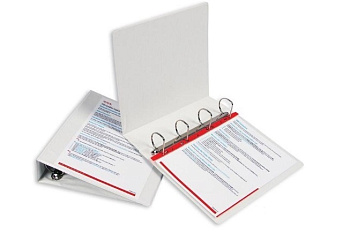 Папка на 4 кольцах, корешок 85мм, картон/ПВХ 1,9мм, Attache Selection Панорама, белая