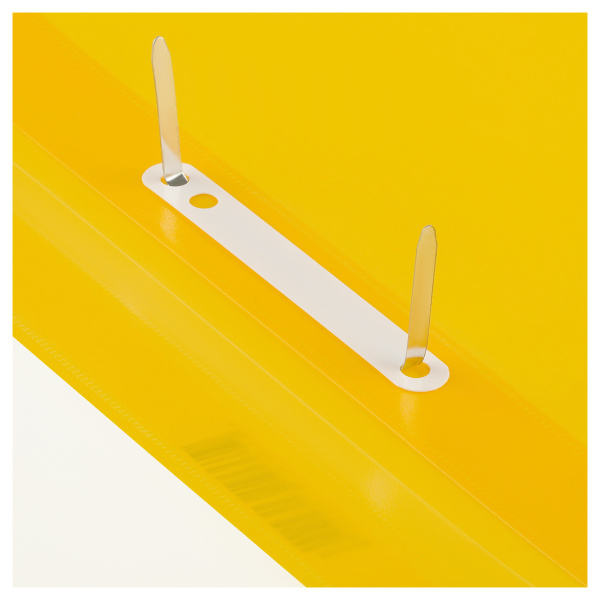 4_Папка-скоросшиватель СТАММ А5, пластик, прозрачный верхний лист, желтая