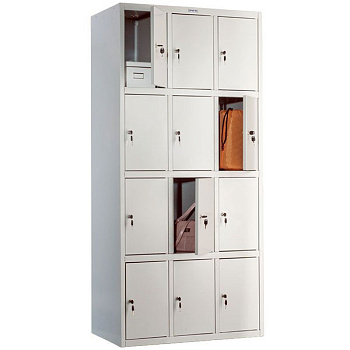 Шкаф металлический для одежды ПРАКТИК LS-34