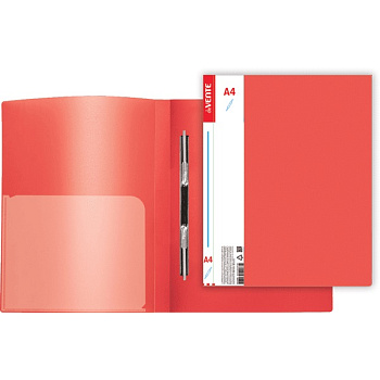 Папка с пружинным скоросшивателем deVENTE Daily пластик 0,6мм, внутренний карман, красная