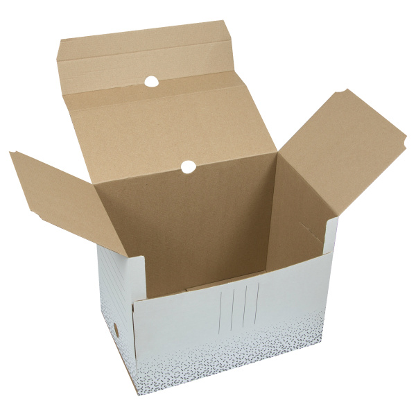 3_Короб архивный А4 200мм, клапан, микрогофрокартон Standart, белый