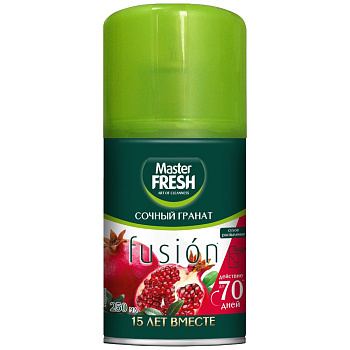 Освежитель воздуха MASTER FRASH Сочный гранат 250мл, сменный аэрозоль РФ
