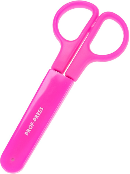2_Ножницы 120мм PROF-PRESS с футляром для лезвий, розовые