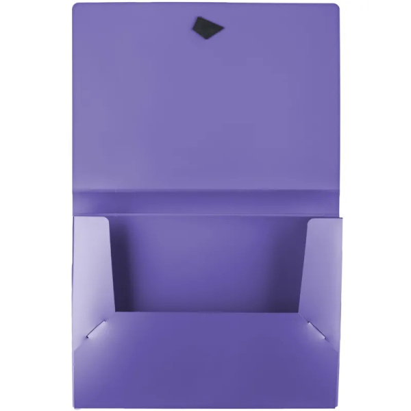 2_Папка-короб на резинках А4, корешок 40мм, пластик 0,8мм Attache Metallics, сиреневый