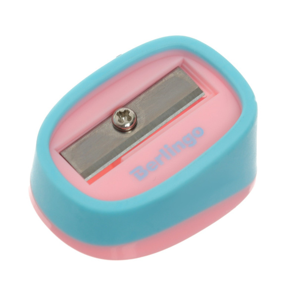 8_Точилка с контейнером, 1 отверствия Berlingo Haze, металическая, ассорти