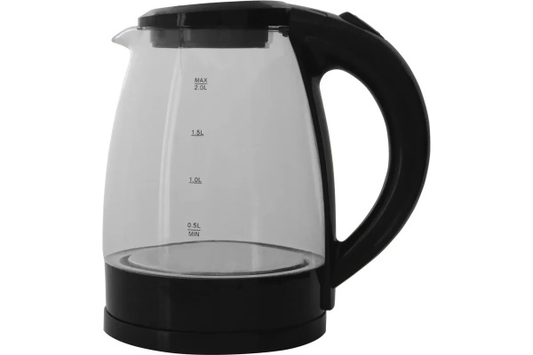 Чайник Optima K-911, 1,8л, 1800Вт, закрытый нагревательный элемент, стеклянный корпус