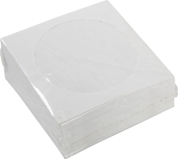 Конверт для CD_DVD c клеевым слоем, с окном, 100шт MIREX