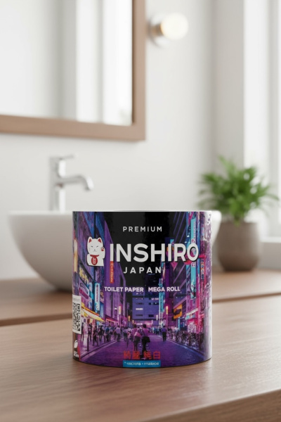 3_Туалетная бумага на втулке INSHIRO City 3-х слойная, 10шт_38,5м