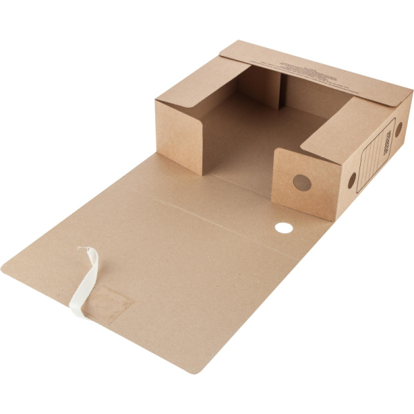 2_Короб архивный А4 100мм, на завязках, микрогофрокартон Attache Economy, бурый