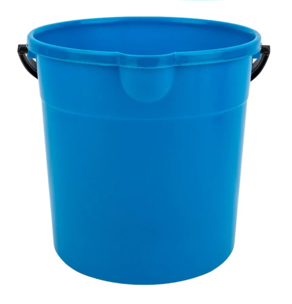 Ведро пластиковое 7л МУЛЬТИПЛАСТ Классика, с носиком, голубой_синий