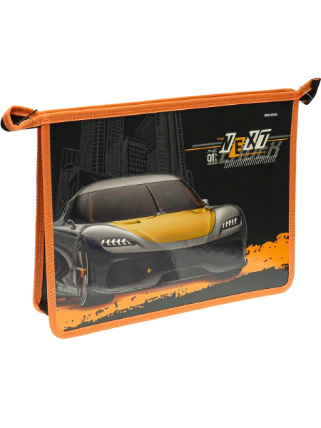 Папка на молнии А4 PROF-PRESS Автомода-3, непрозрачная картон+пластик