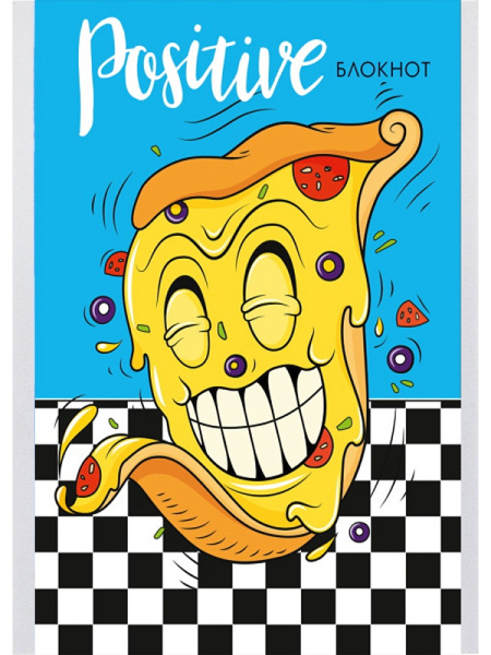 4_Блокнот А6 24л клетка, скоба PROF-PRESS Улетный фастфуд, ассорти