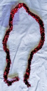 Мишура 1 штука, диаметр 40мм, длина 1,7м, красная