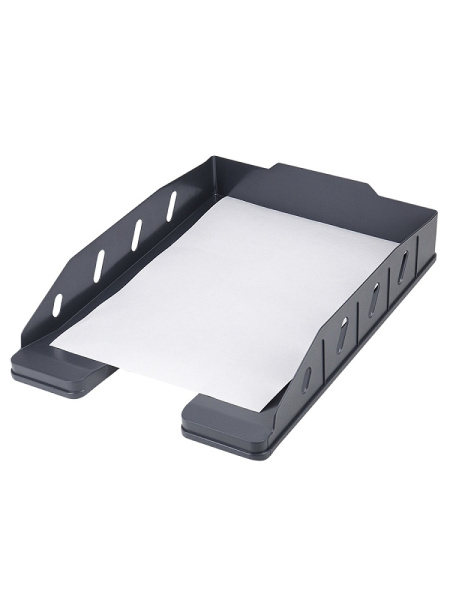 2_Лоток горизонтальный одинарный PROF-PRESS Стандарт, дымчатый, графит
