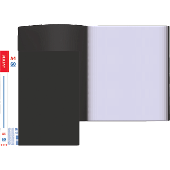 Папка 60 вкладышей deVENTE Daily, пластик 0,6мм, черная