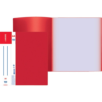 Папка 100 вкладышей deVENTE Daily, пластик 0,8мм, красная