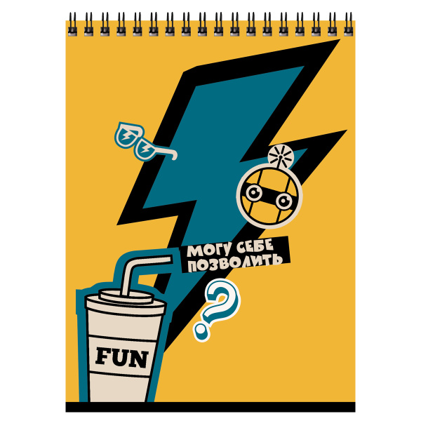 3_Блокнот А5 60л клетка, гребень BG Могу позволить, ассорти