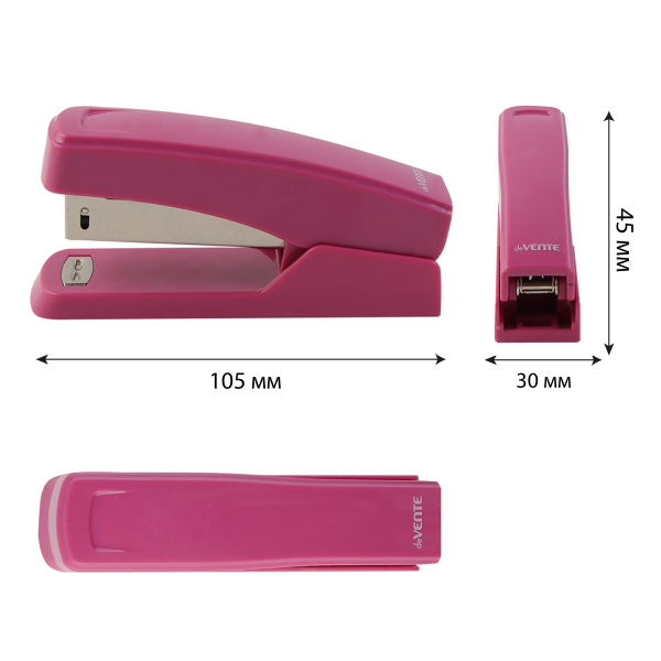 2_Степлер №24_6, 26_6 до 20л deVENTE Trend, брусничный