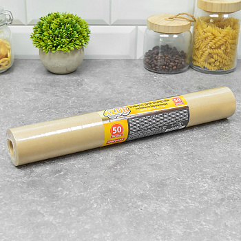 Бумага для выпечки 38см*50м AZUR, силиконизированная, коричневая