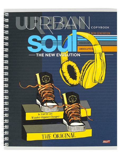 Тетрадь А5 48л клетка, гребень PROFIT Новое поколение