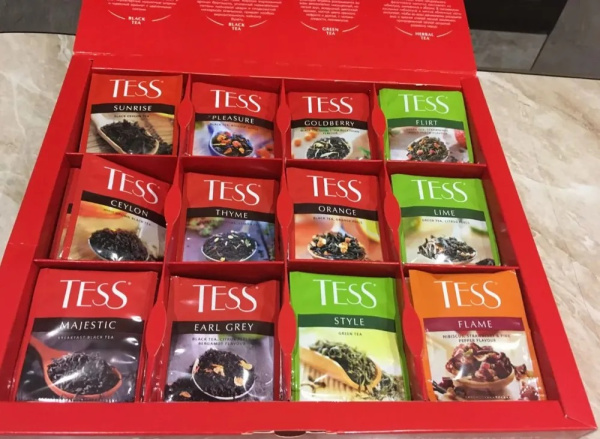 3_Чай TESS, набор 12 вкусов, 60 пакетиков