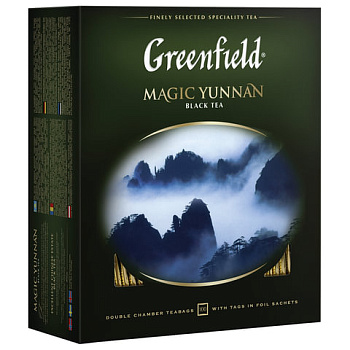 Чай пакетированный GREENFIELD Magic Yunnan, черный китайский, 100п*2г
